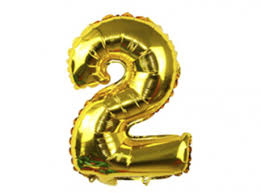 NUMERO INFLABLE DORADO 32" 1