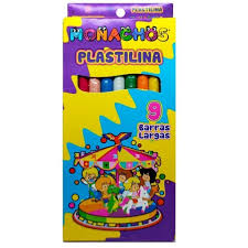 PLASTILINA CAJA X9 BARRAS LARGA  1