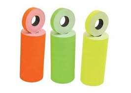 ROLLO DE STICKER DE ETIQUETADORA COLORES  1