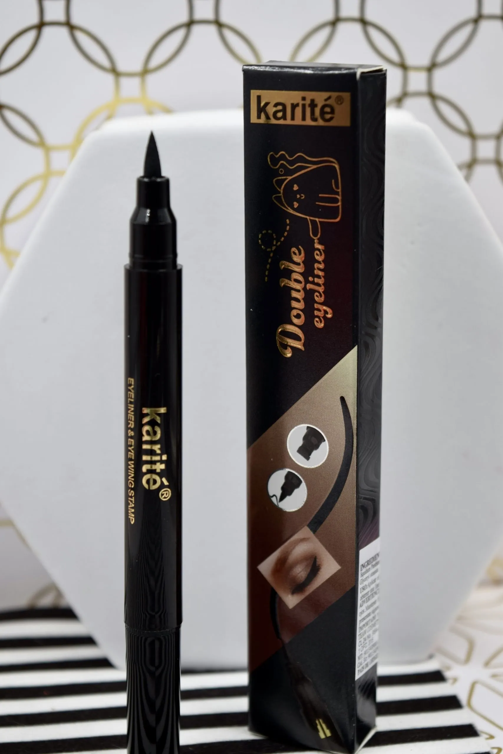 DELINEADOR DOBLE KARITE  COLA GATO  1