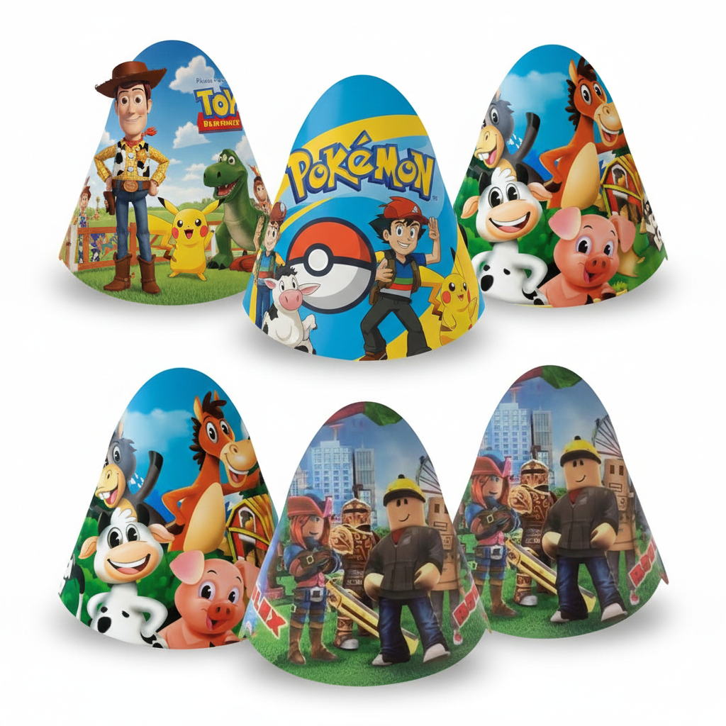 GORRO TEMÁTICA INFANTIL DE NIÑA X12  1