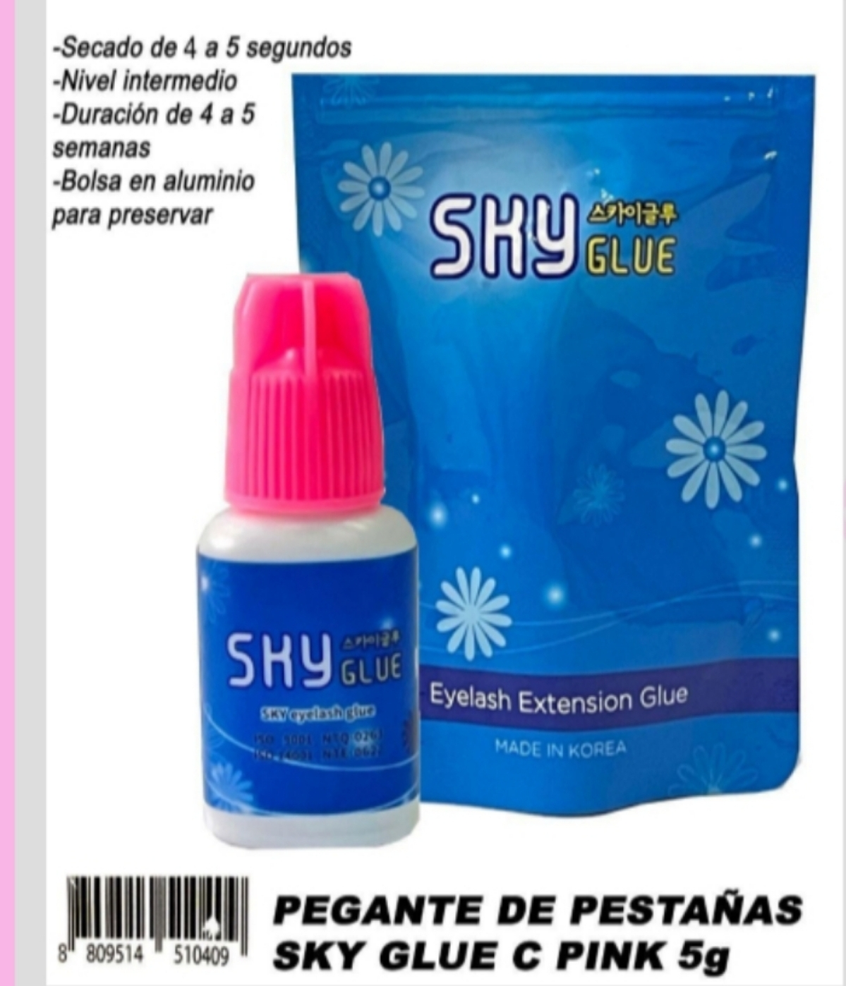 PEGANTE DE PESTAÑAS SKY GLUE PINK DE 5 GM 1