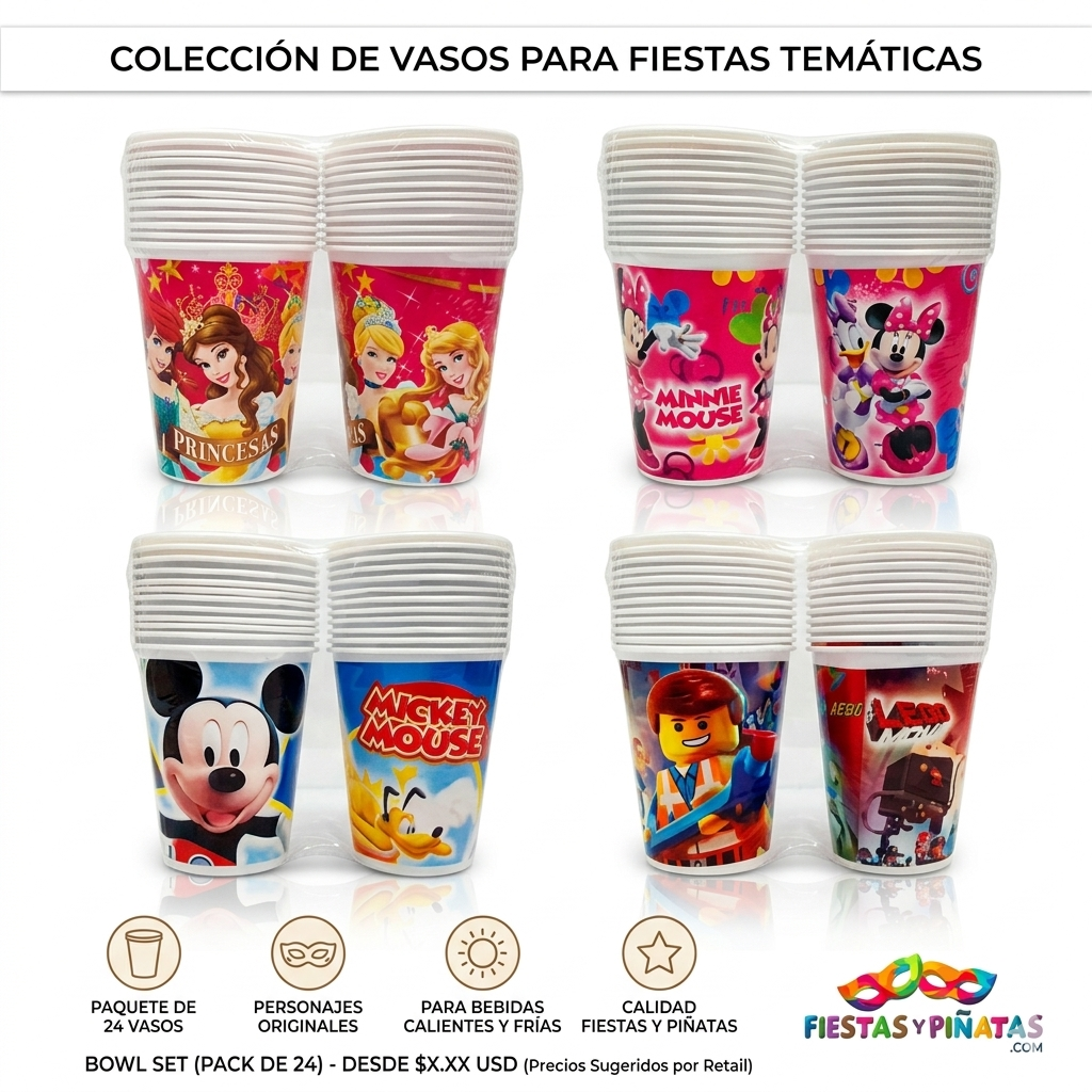 VASOS TEMÁTICA ADULTO X12  1