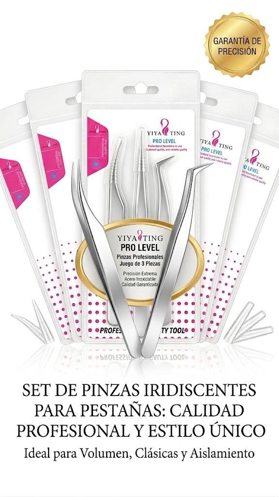 PINZA PARA PESTAÑA X3 PLATEADA  1