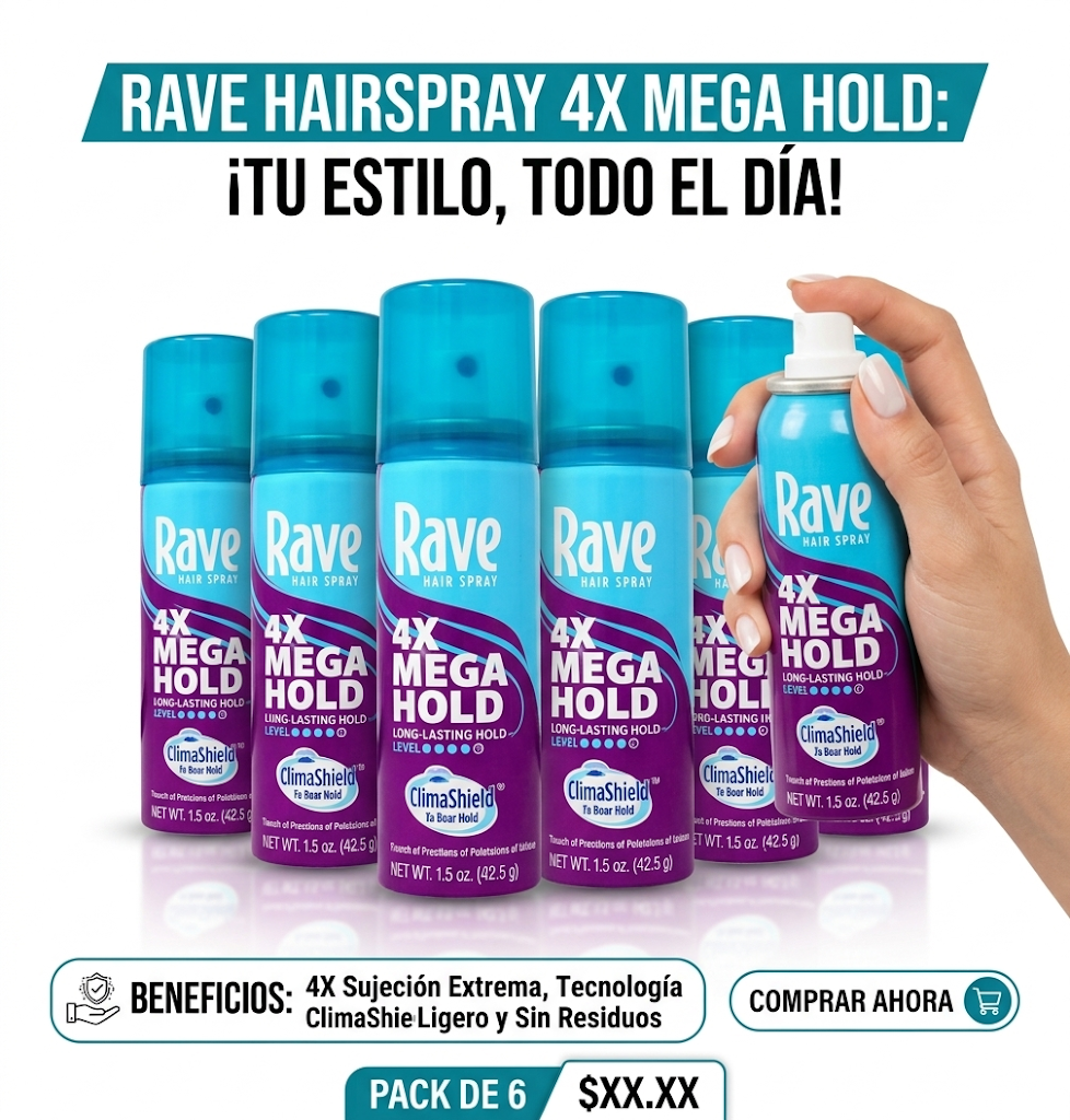 LACA RAVE HAIRSPRAY 4X X42.5G 1