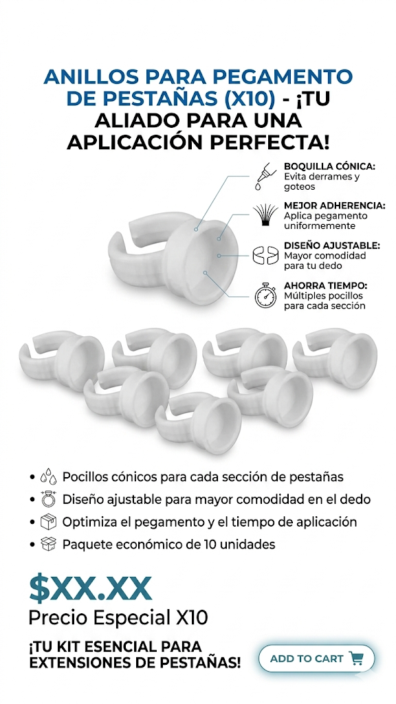ANILLOS PARA PEGANTE DE PESTAÑAS X10 1