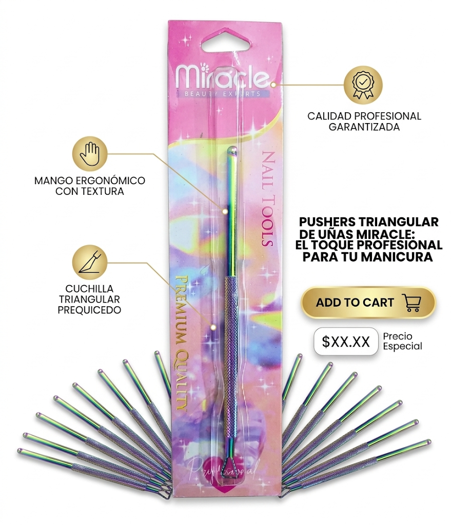 PUSHERS TRIANGULAR DE UÑAS MIRACLE 1