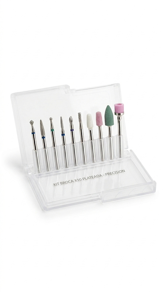 KIT BROCA X10 PLATEADA 1