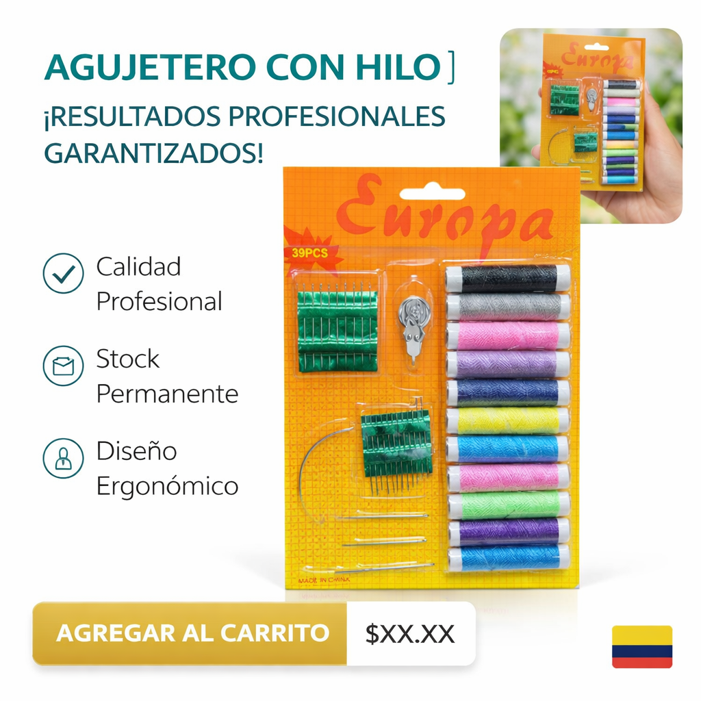 AGUJETERO CON HILO 