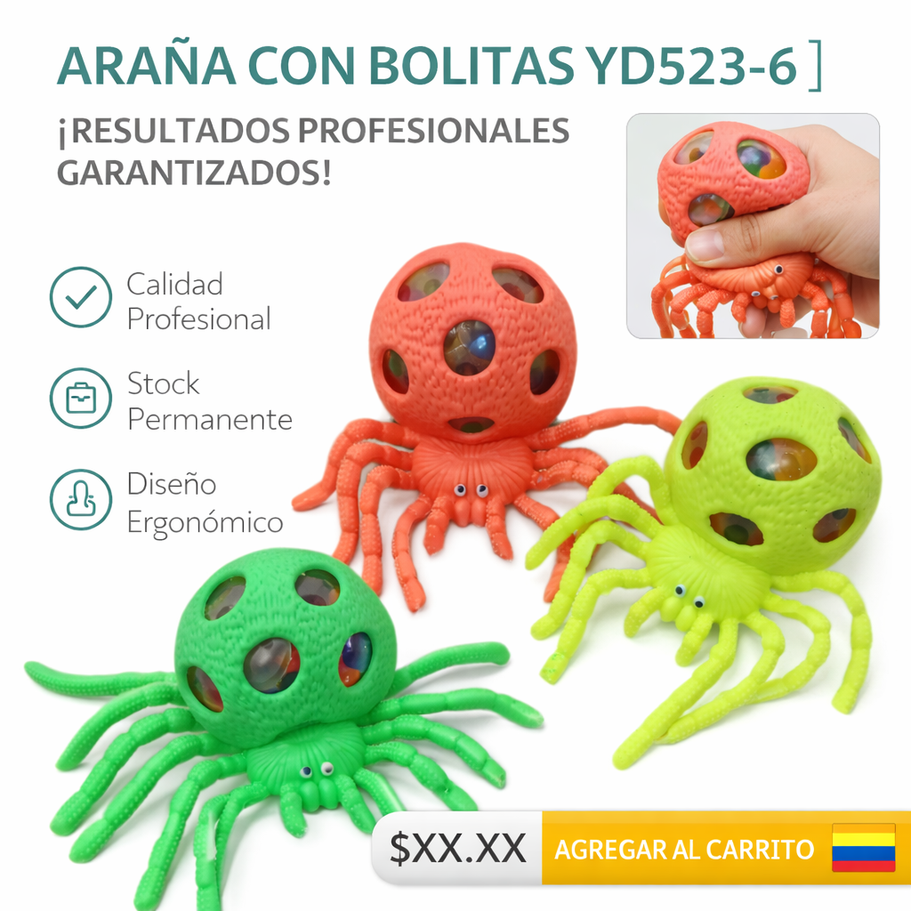 ARAÑA CON BOLITAS YD523-6