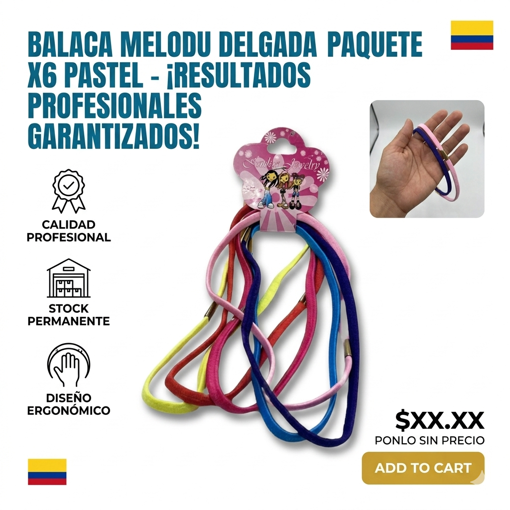 BALACA MELODY DELGADA PAQUETE X6 1