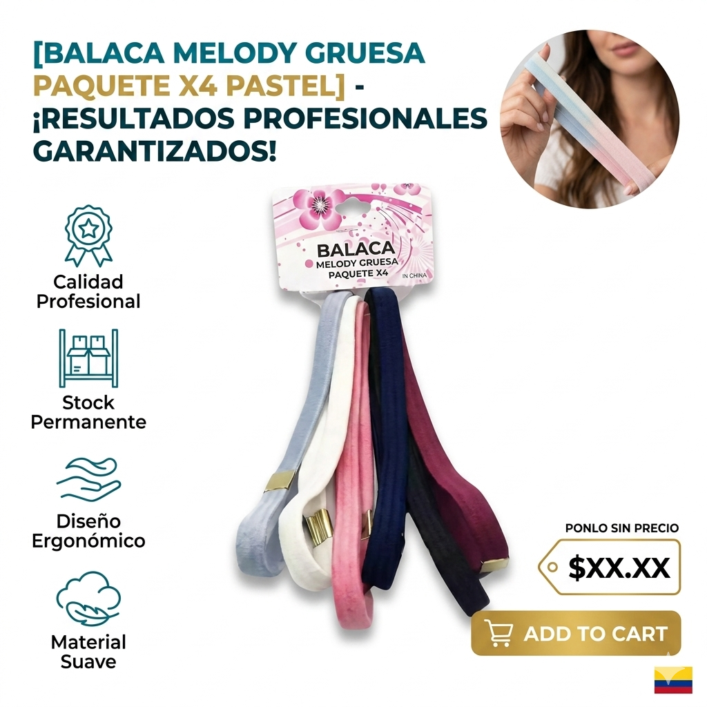 BALACA MELODY GRUESA PAQUETE X4 1