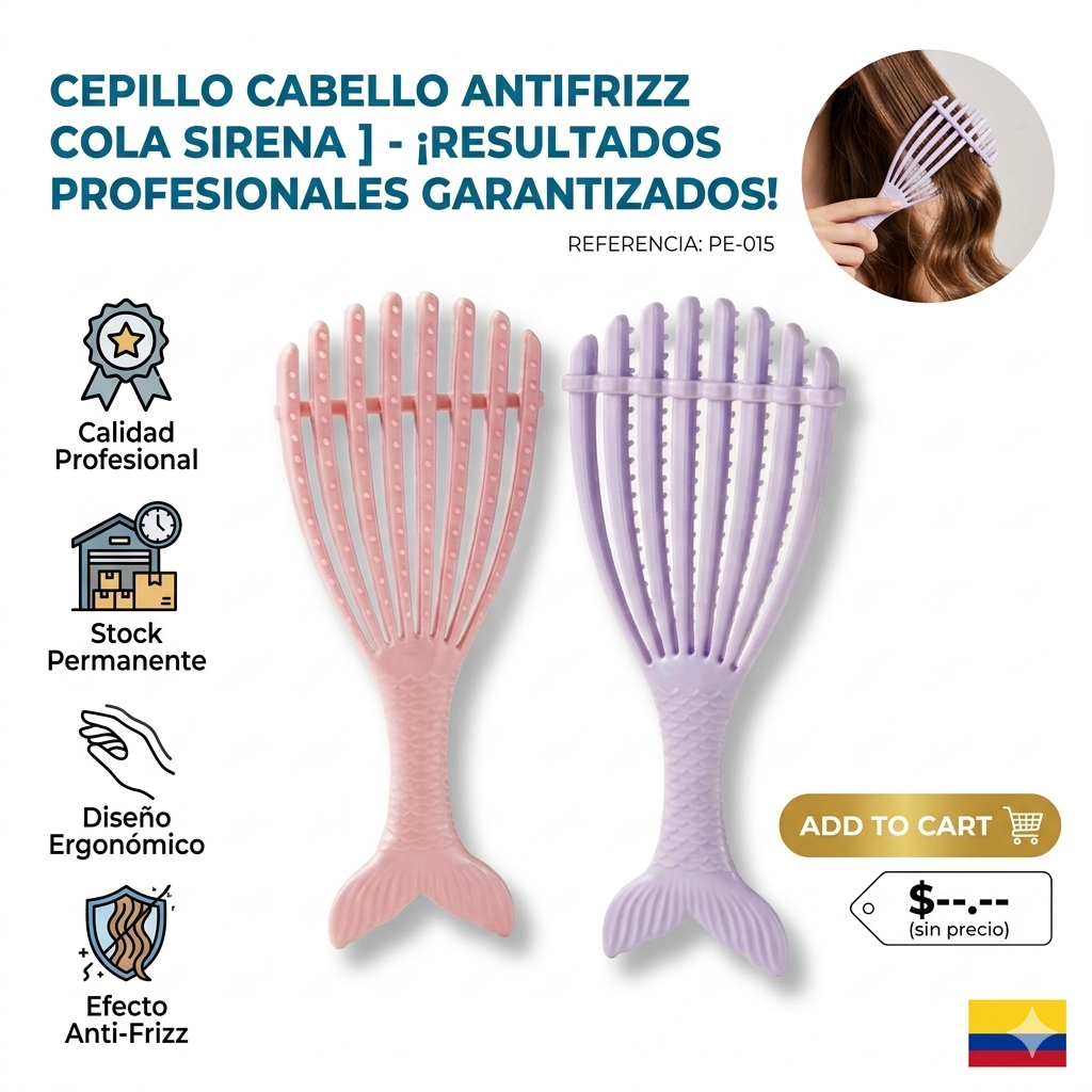 CEPILLO CABELLO ANTIFRIZZ COLA SIRENA 1