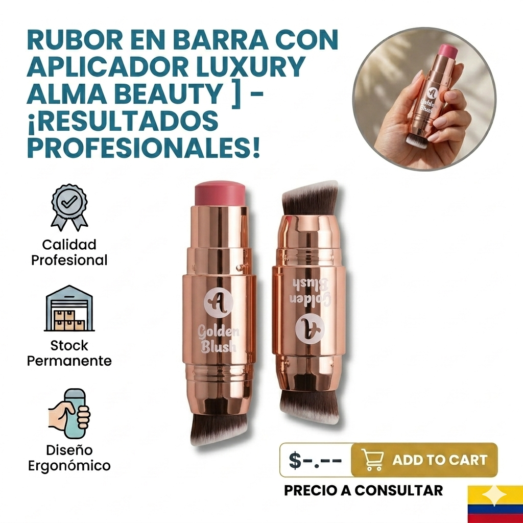 RUBOR EN BARRA CON APLICADOR LUXURY ALMA BEAUTY 1