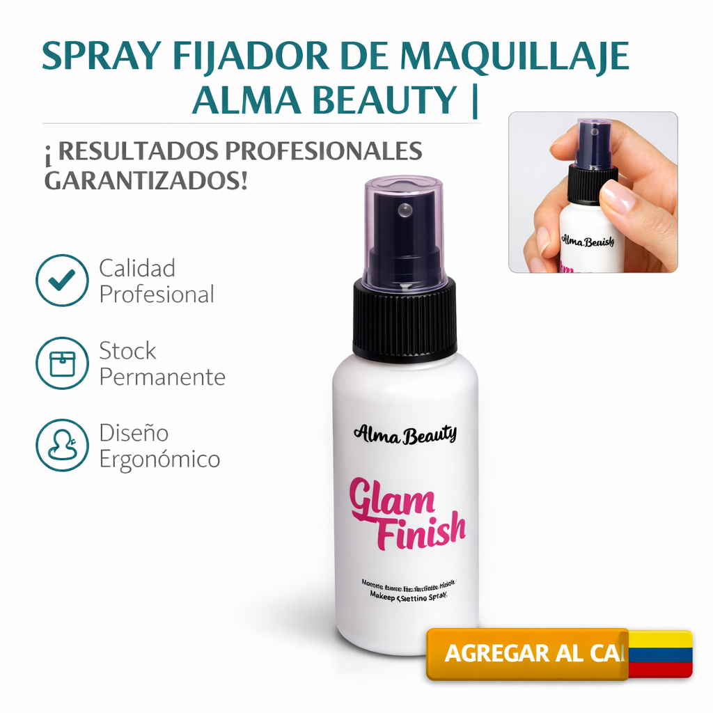 SPRAY FIJADOR DE MAQUILLAJE ALMA BEAUTY 1
