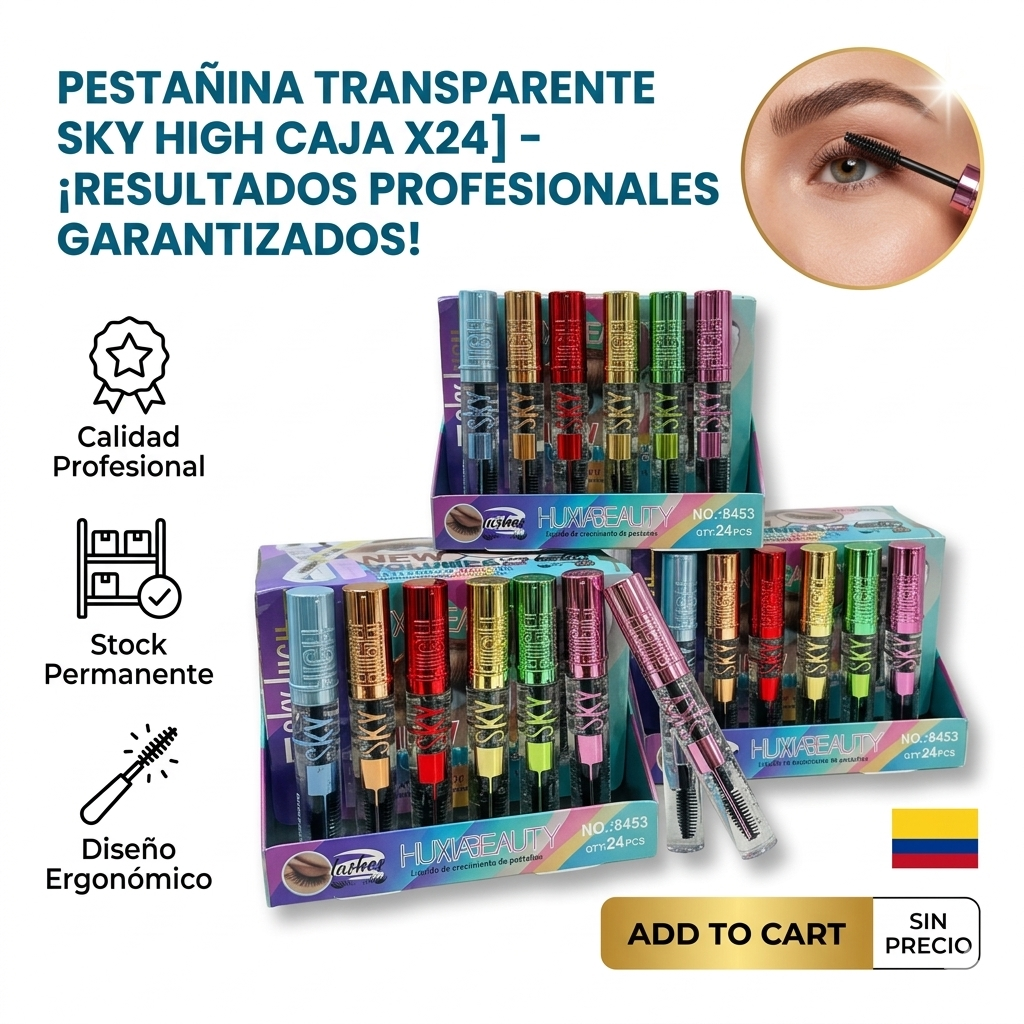PESTAÑINA TRANSPARENTE SKY HIGH CAJA X24 1