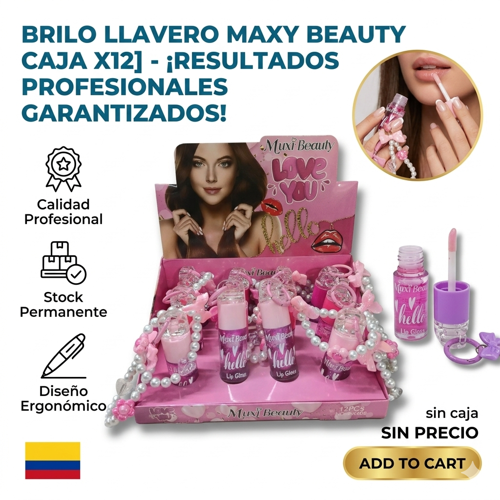 BRILLO LLAVERO MAXY BEAUTY CAJA X12 1