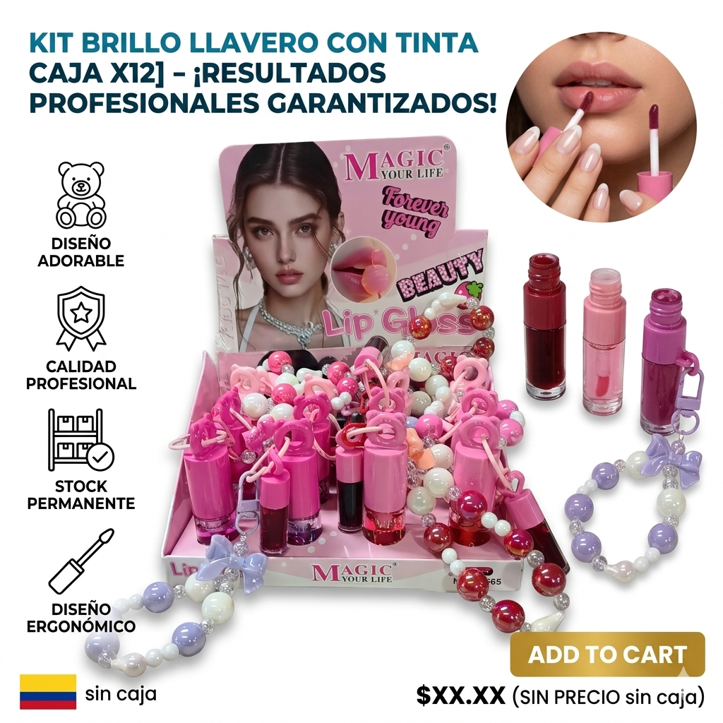 KIT BRILLO LLAVERO CON TINTA CAJA X12 1