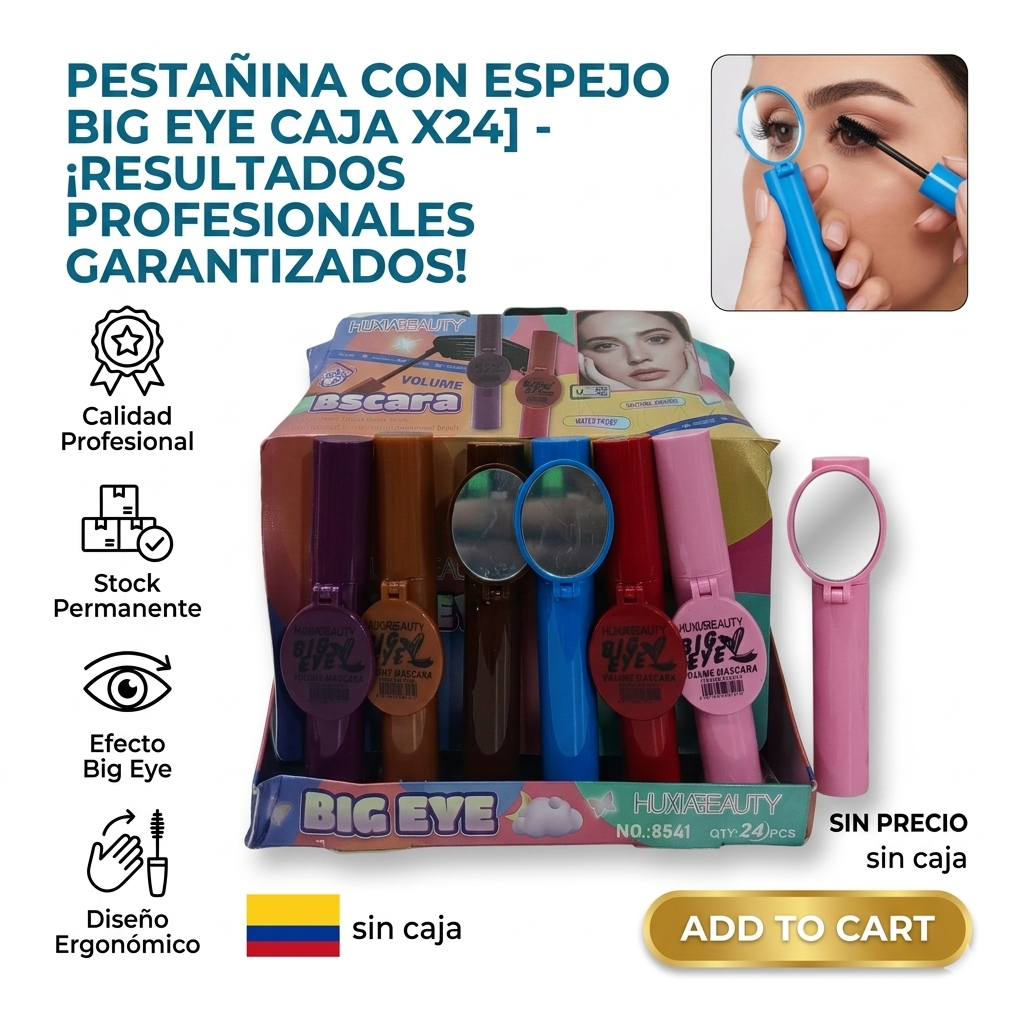 PESTAÑINA CON ESPEJO BIG EYE CAJA X24 1