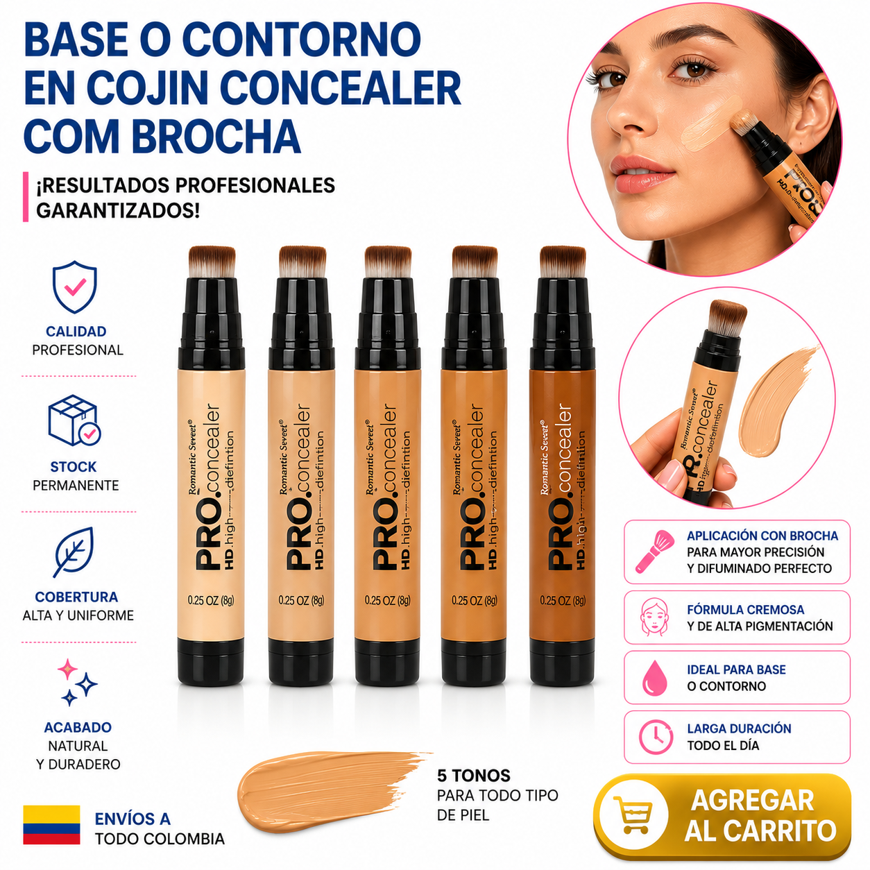 BASE O CONTORNO EN COJIN CONCEALER COM BROCHA 1
