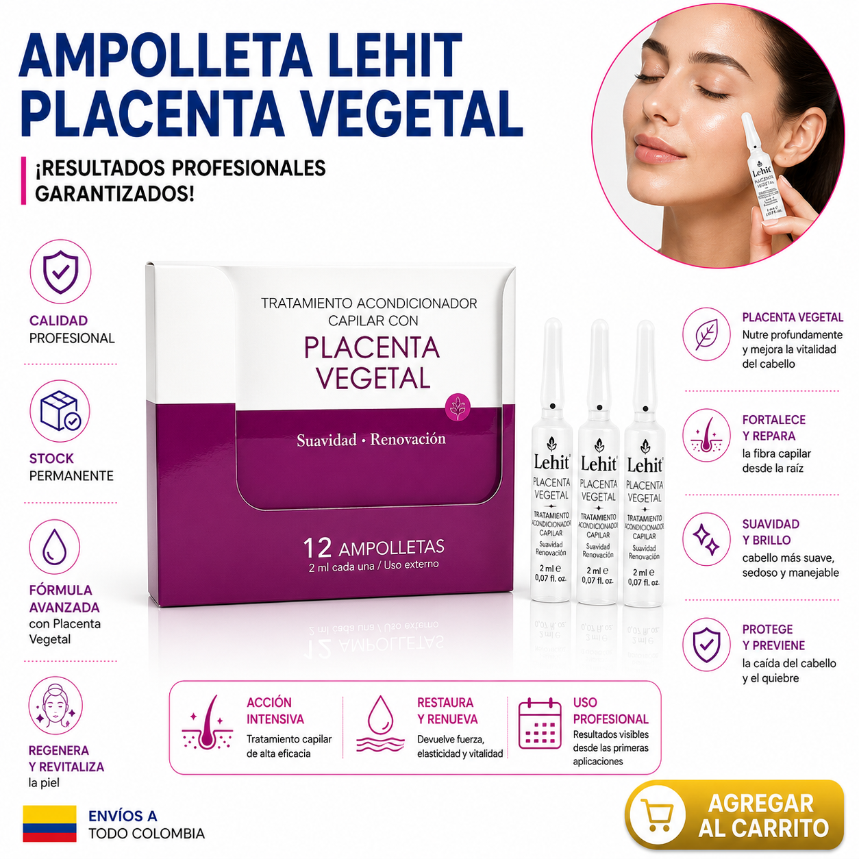 AMPOLLETA LEHIT PLACENTA VEGETAL