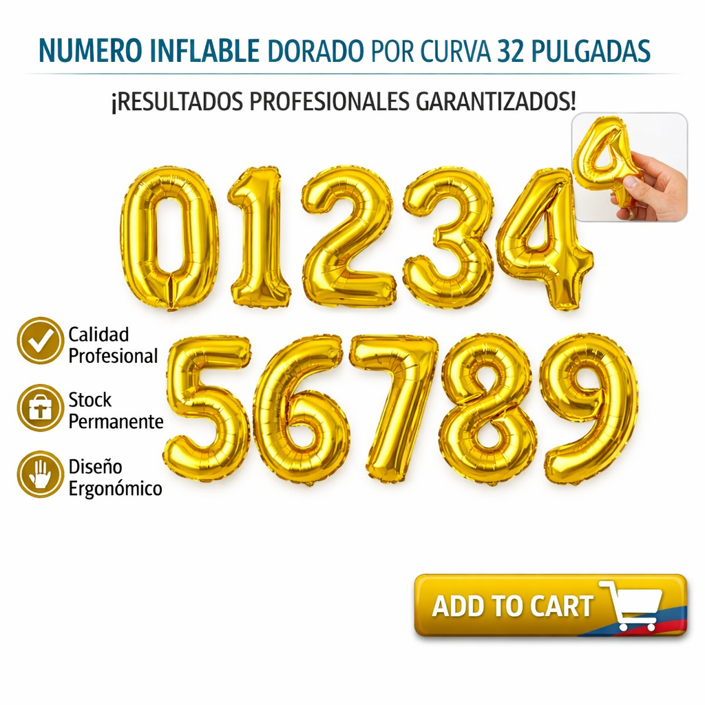 NUMERO INFLABLE POR CURVA 16 PULGADAS  1
