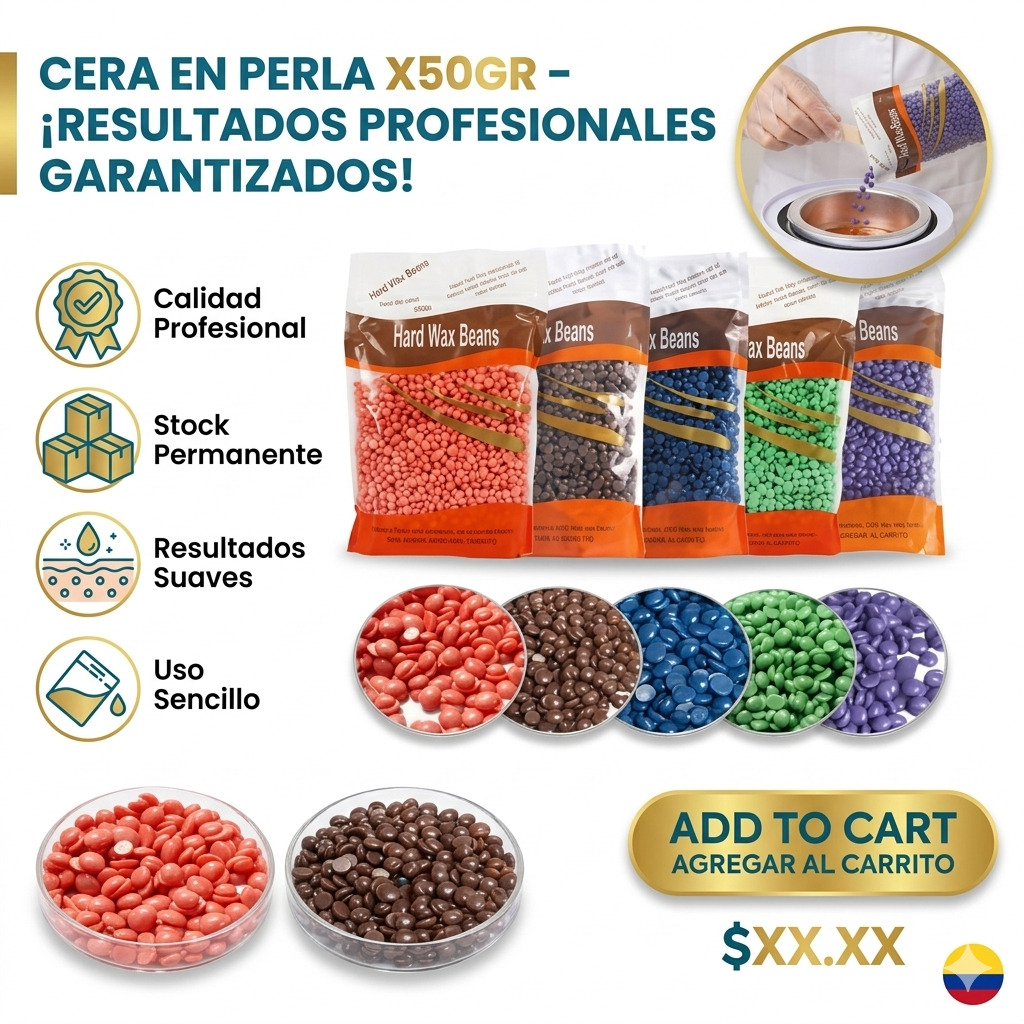 CERA DEPILATORIA EN PERLA  X 50 GR 1