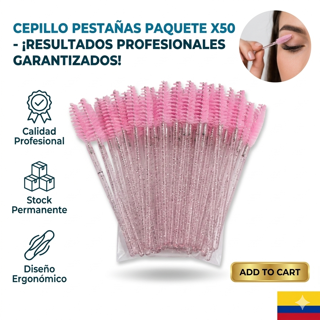 CEPILLO PESTAÑAS PAQUETE X50  1