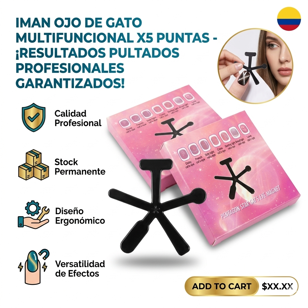 IMAN OJO DE GATO MULTIFUNCIONAL X5 PUNTAS  1