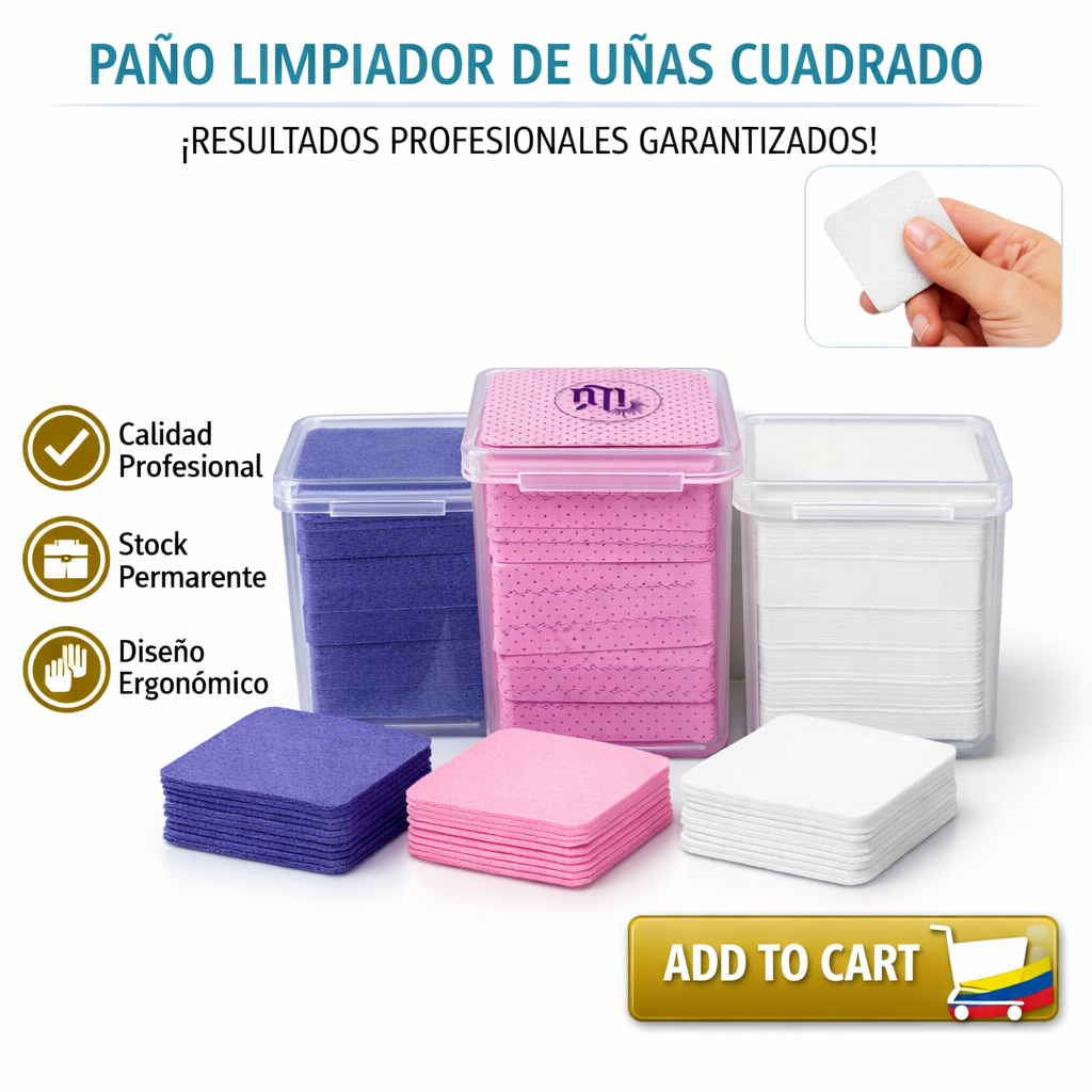 PAÑO LIMPIADOR DE UÑAS CUADRADO ILU 1