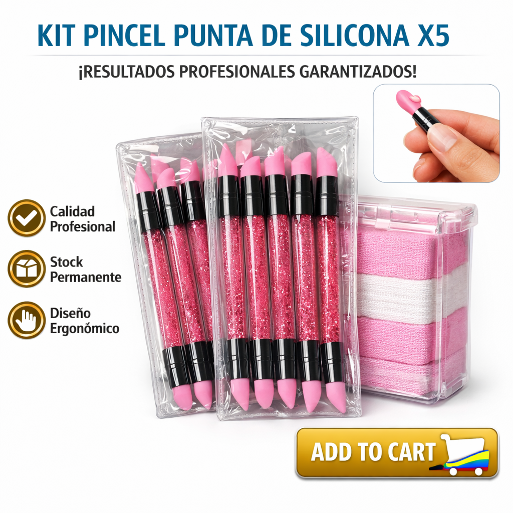 KIT PINCEL PUNTA DE SILICONA X5 1