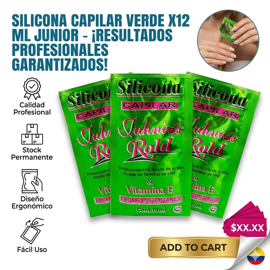 SILICONA CAPILAR VERDE X12 ML JUNIOR 1