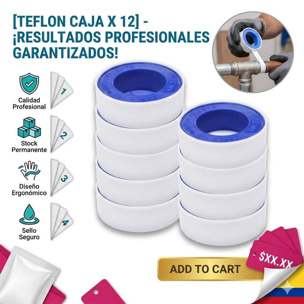 TEFLON CAJA X 12 1