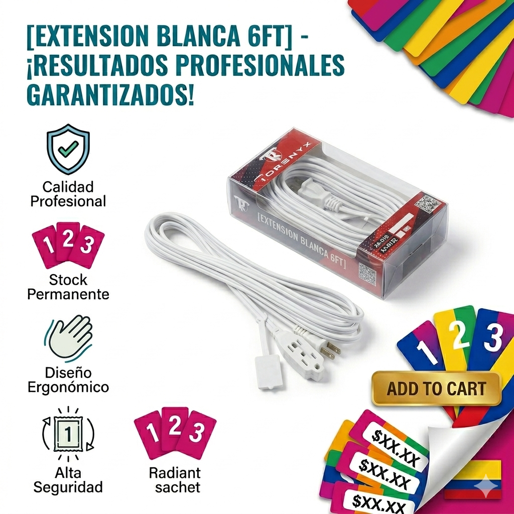 EXTENSION BLANCA 6FT 1