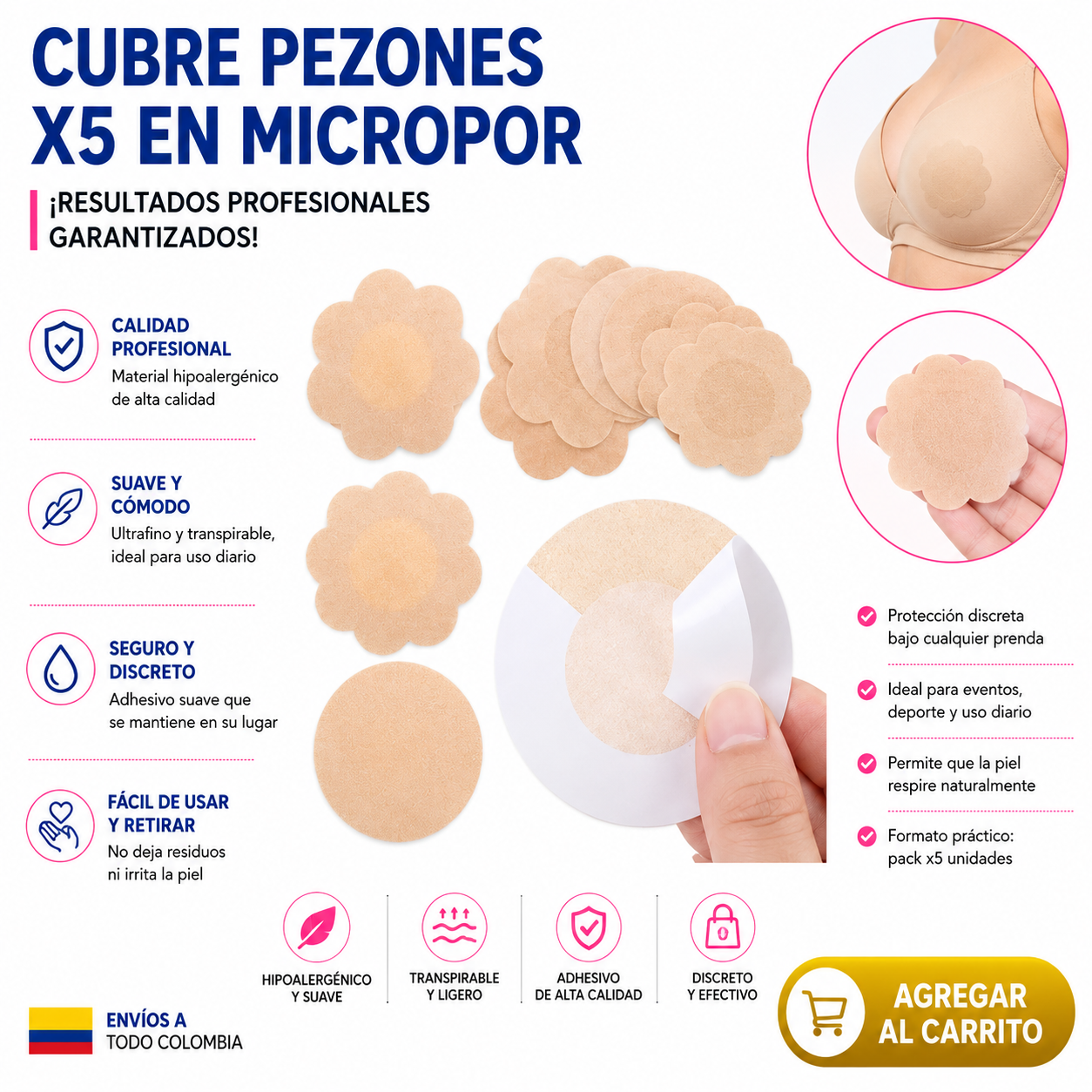 CUBRE PEZONES X5 EN MICROPOR 1