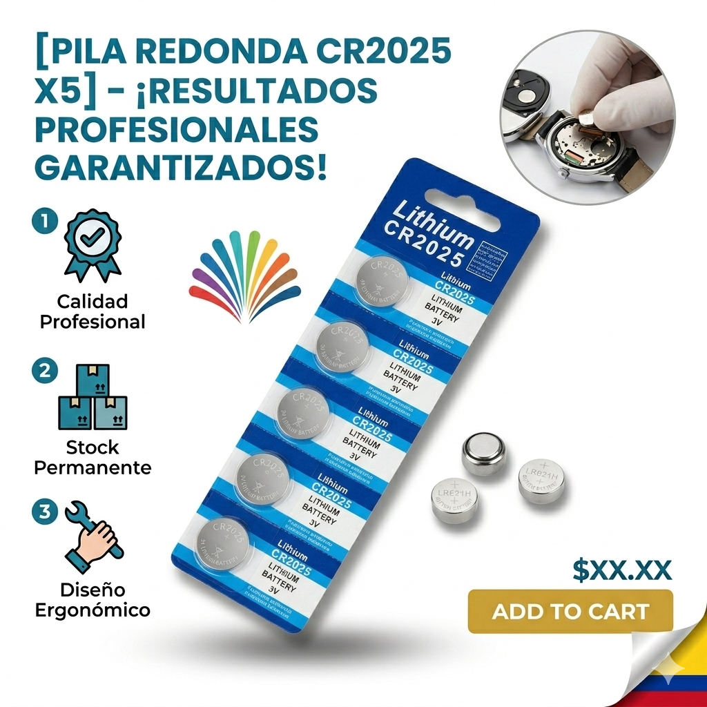 PILA REDONDA CR2025 X5 1