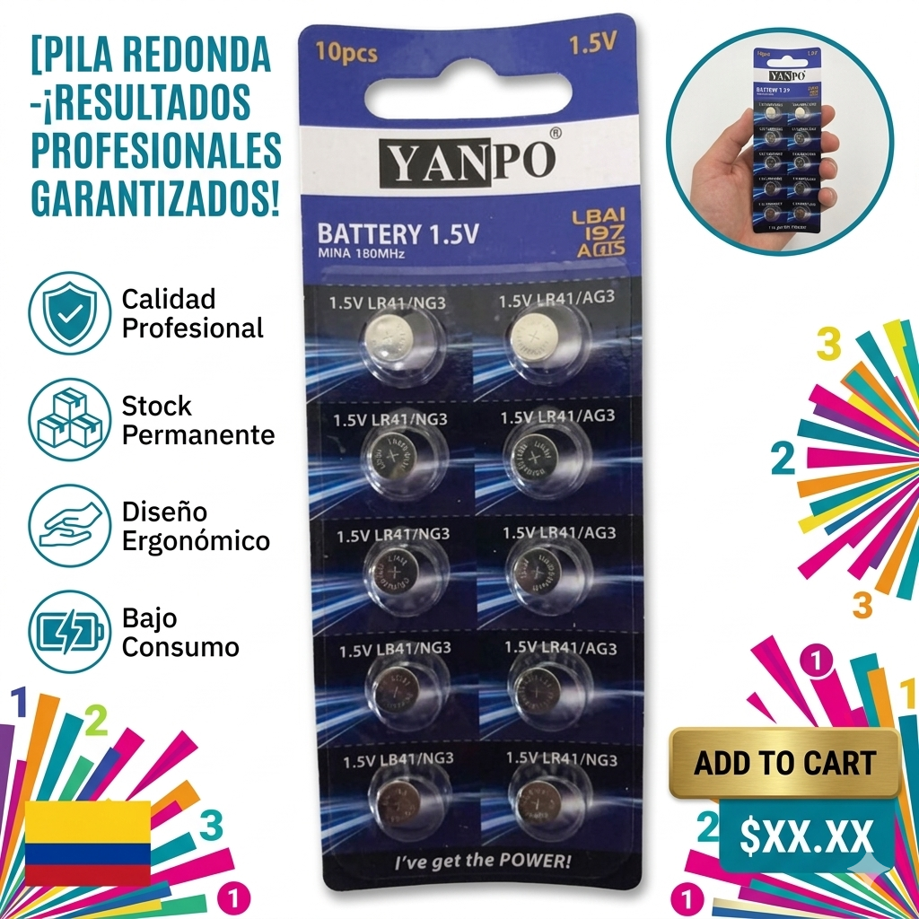 PILA REDONDA LR41 X10  1