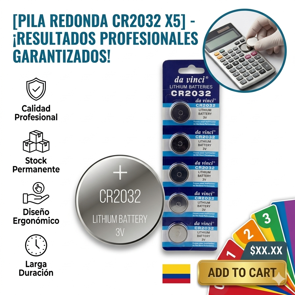 PILA REDONDA CR2032 X5 1