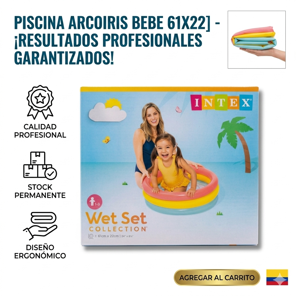 PISCINA ARCOIRIS BEBE 61X22 1