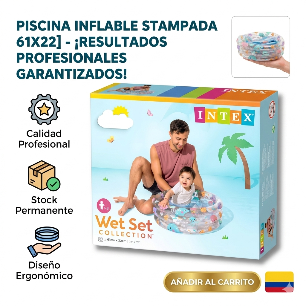 PISCINA INFLABLE STAMPADA 61X22 1