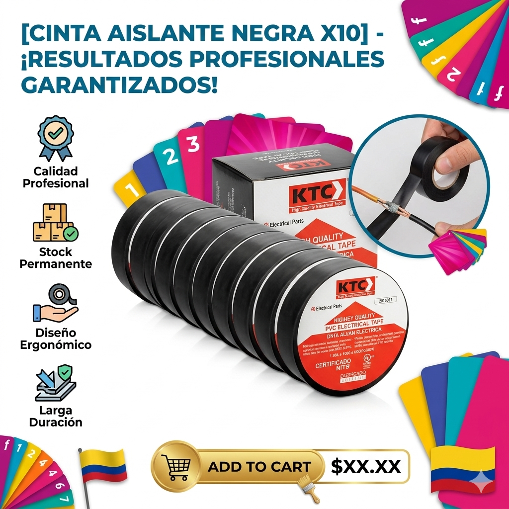 CINTA AISLANTE NEGRA X10  1