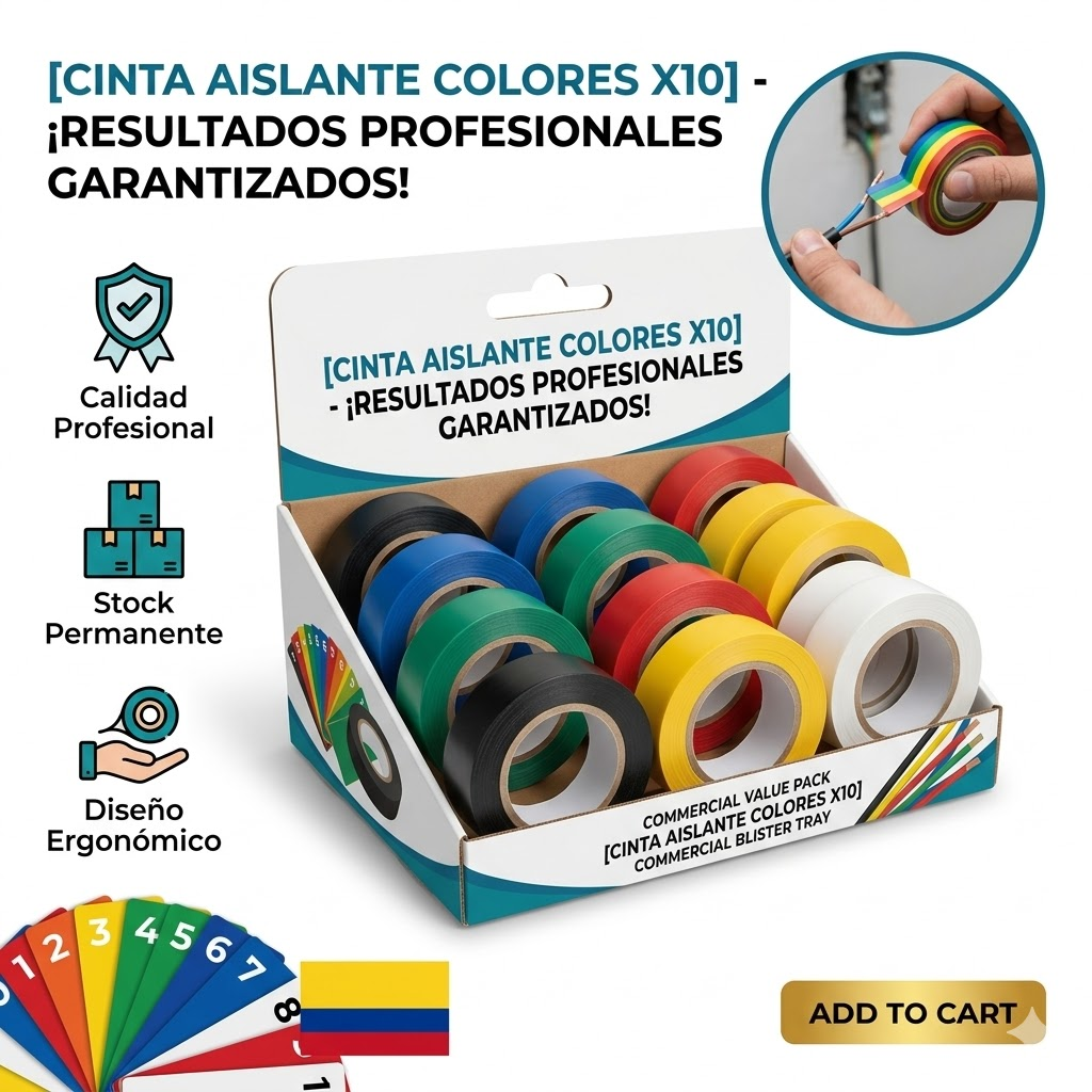 CINTA AISLANTE COLORES X10 1