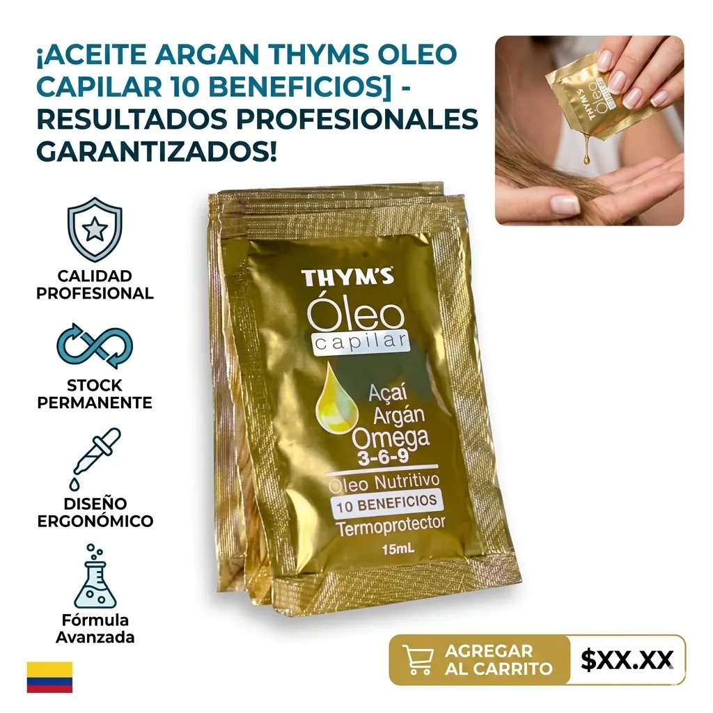 ACEITE ARGAN THYMS OLEO CAPILAR 10 BENEFICIOS