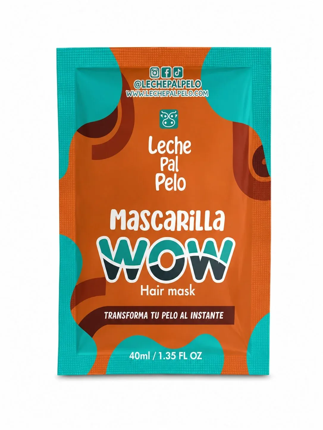 MASCARILLA EN SOBRE WOW X40 ML LECHE PAL PELO 1
