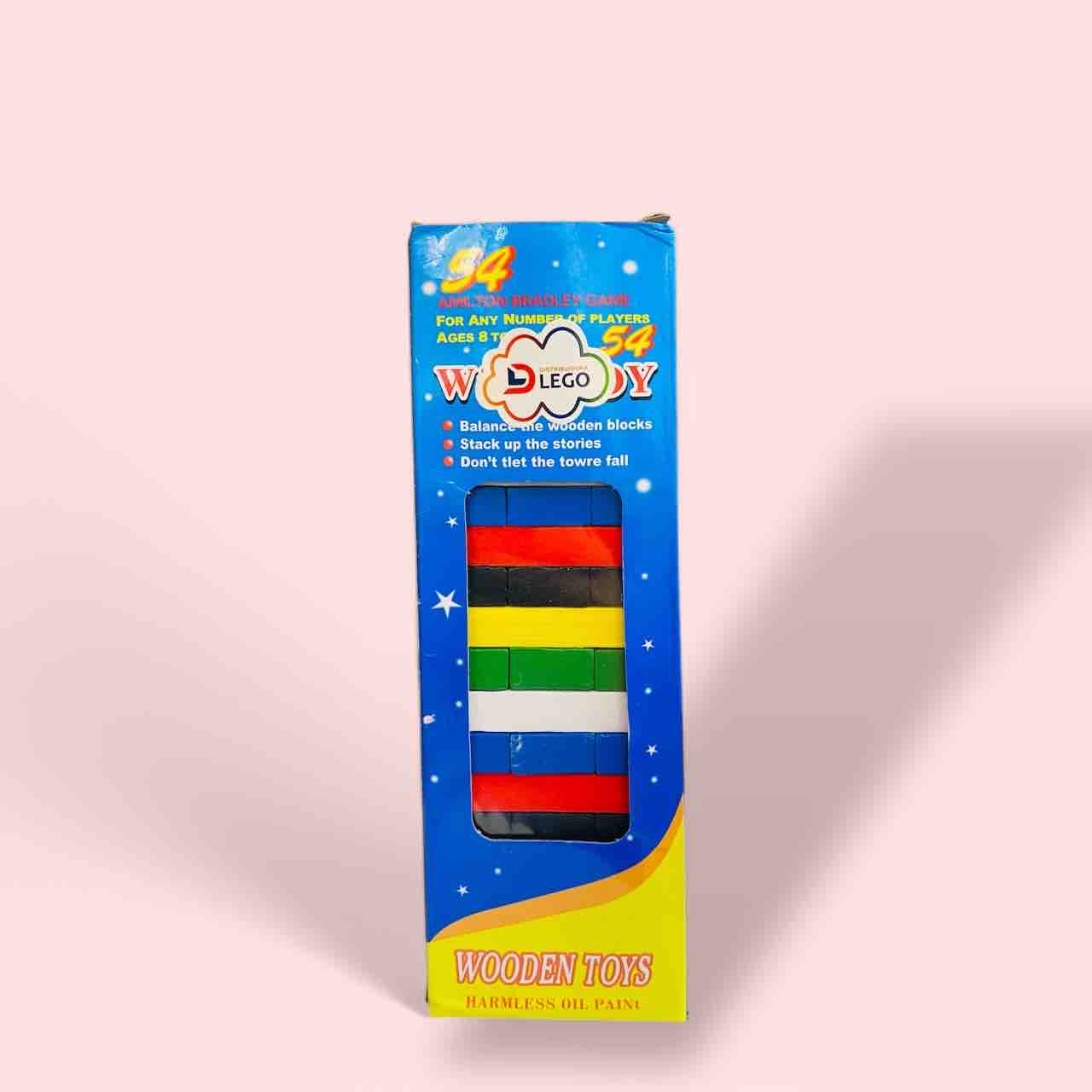 JENGA CAJA AZUL FIGURAS EN COLORES PQÑ 
