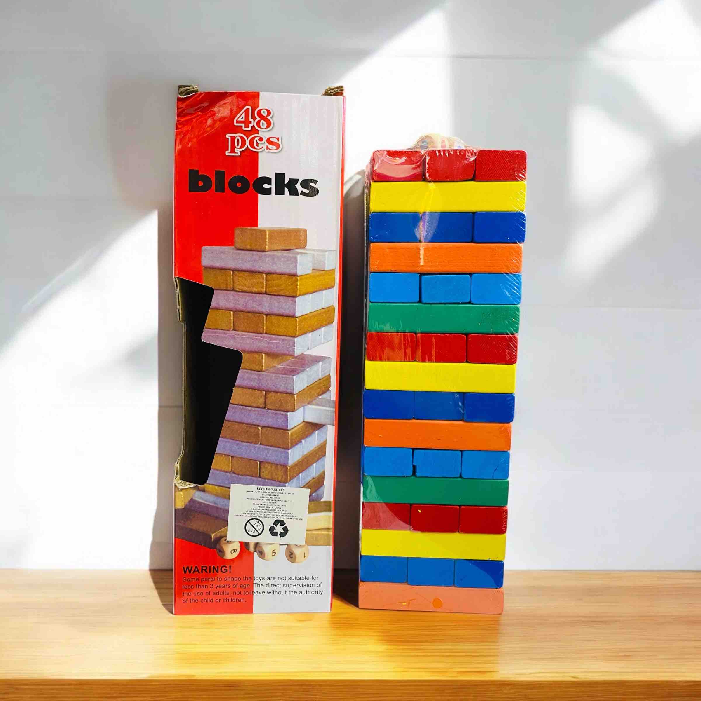 JENGA CAJA ROJA COLORES GRANDES  1