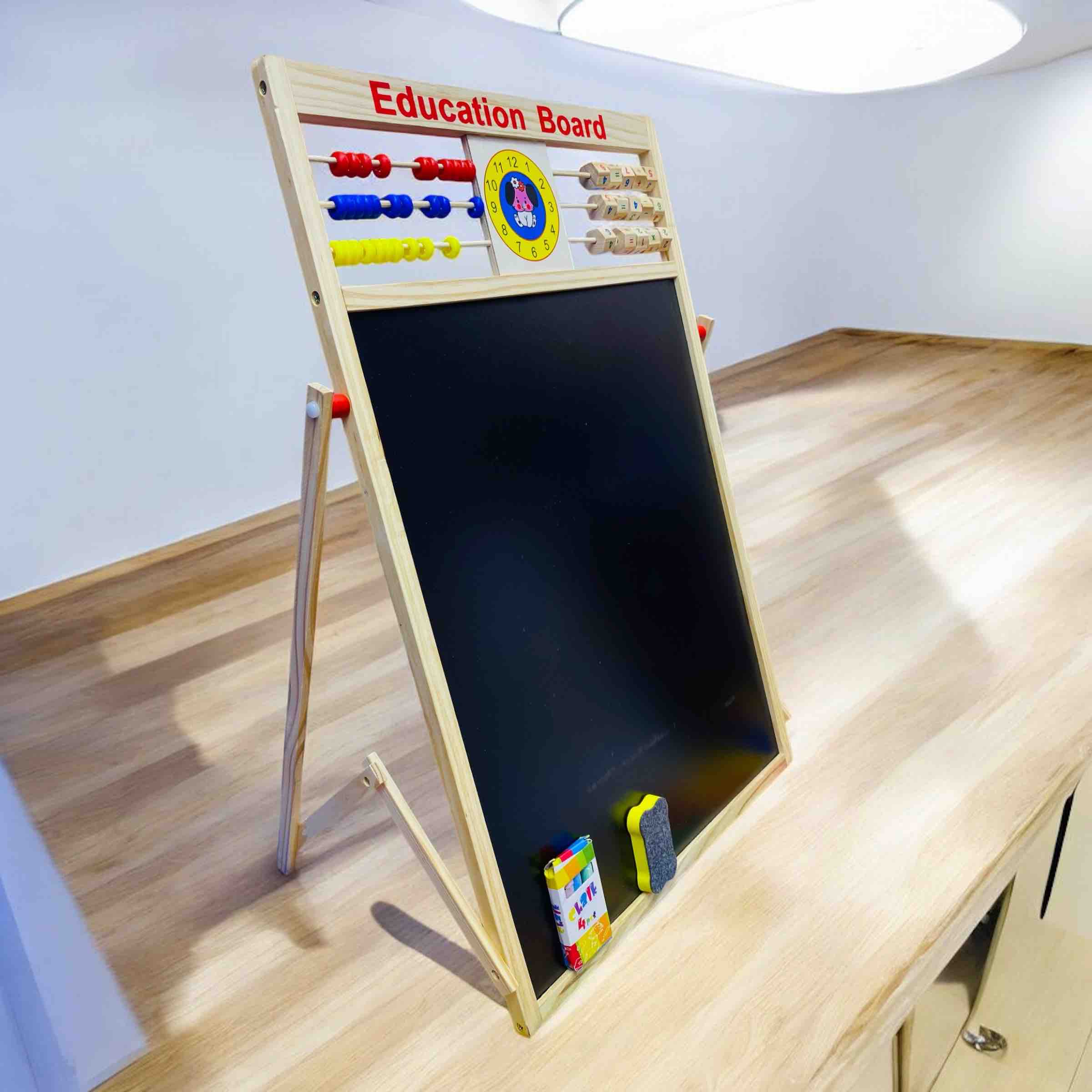 TABLERO MONSTESORII EDUCATIVO MULTIUSOS 2 EN 1 GRANDE EN CAJA  1