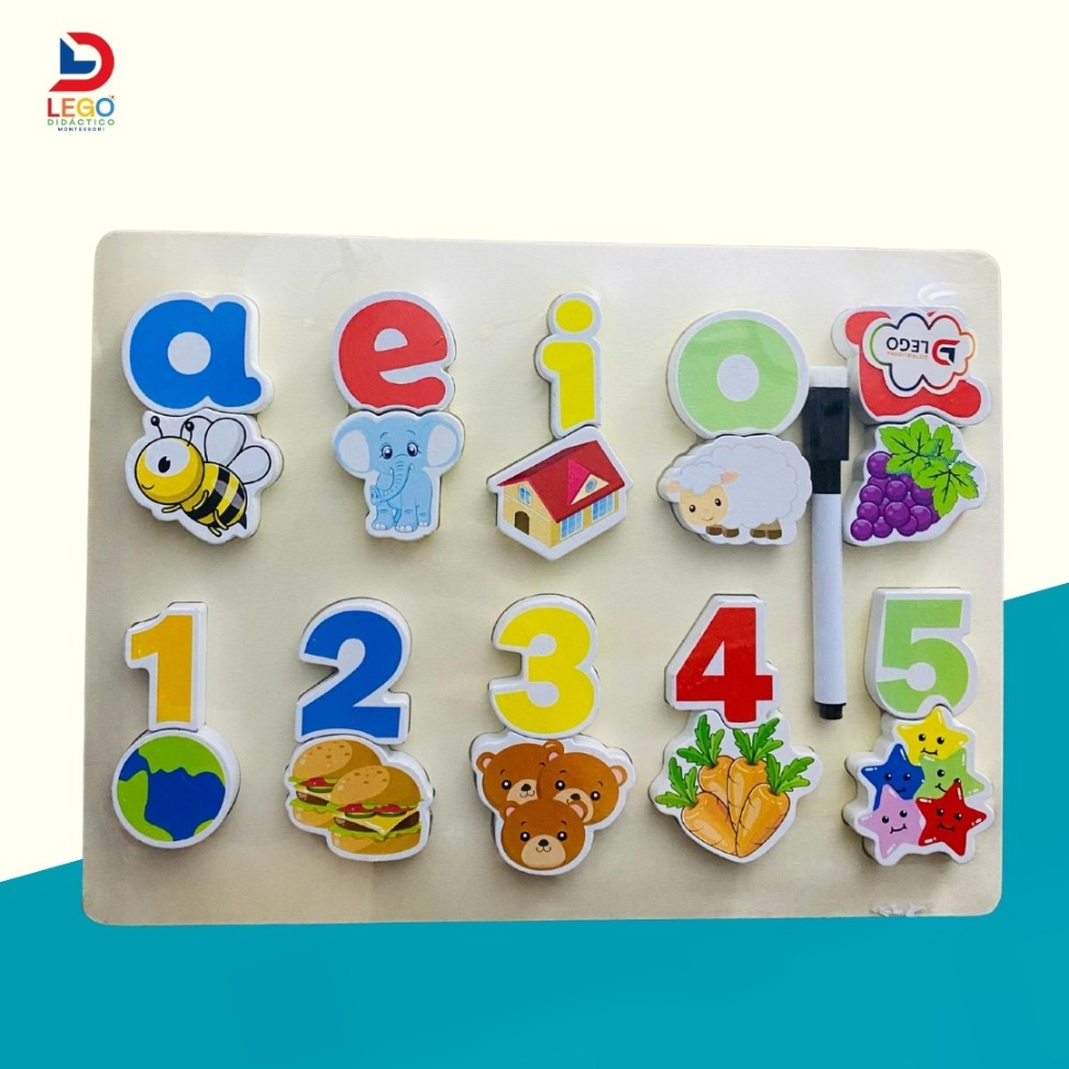 TABLERO MONTESSORI VOCALES PEQUEÑAS 1