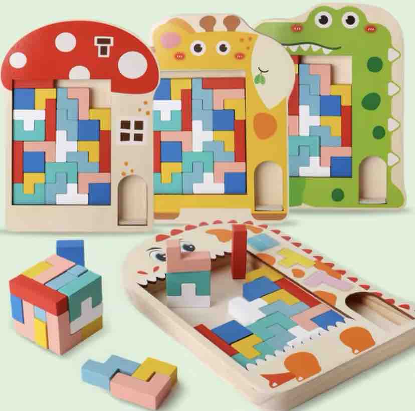 TETRIS DISEÑO ANIMALITOS 32x24 cm 1