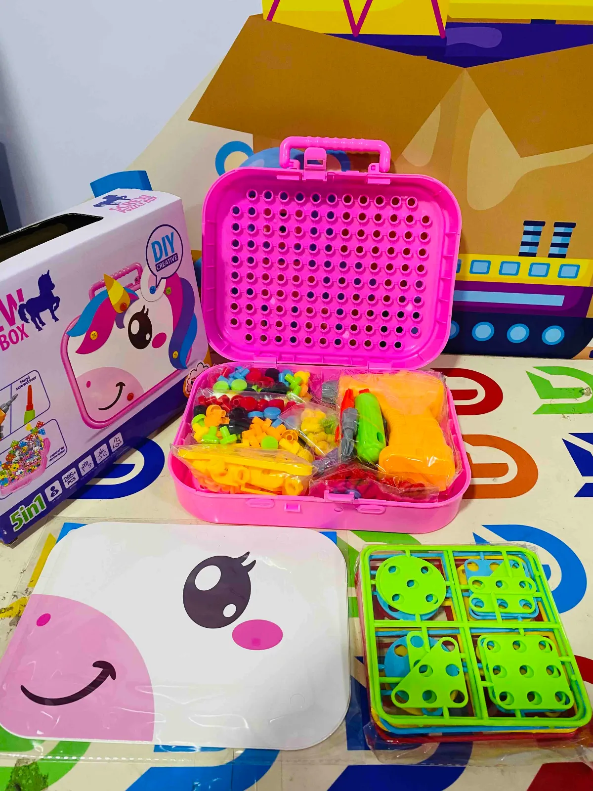 JUEGO TALADRO DESTORNILLADOR NIÑA 292 PZS 1